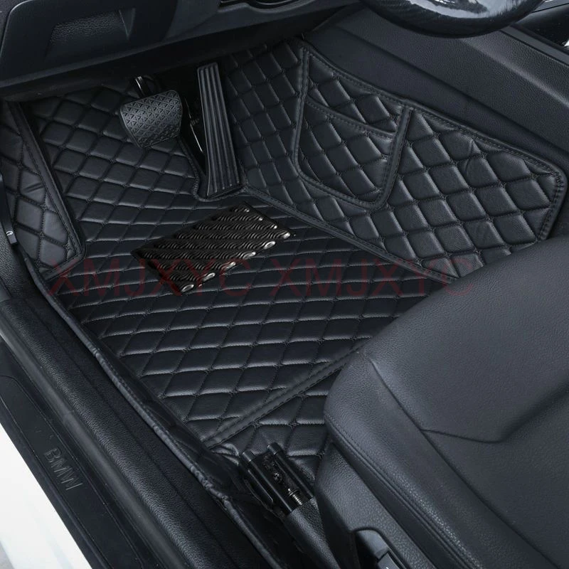 Car Floor Mats Floor Mats Artificial Leather Car Floor Mats for Tesla Model 3-Model Y-S