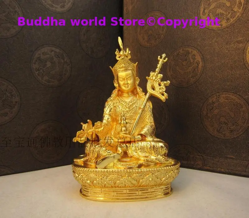 

HOME OFFICE CAR SHOP worship buddha statue Exorcise evil spirit Bring good luck Padmasambhava Guru Rinpoche gold buddha statue