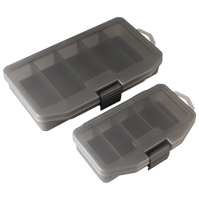 Plastic Fishing Bait Box Compartments Container Fishing Tackle Storage Case  Double Sided Large Capacity Fishing Gear Accessories