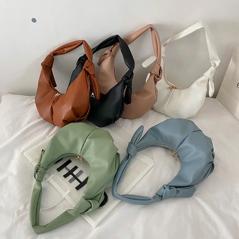 New Style Fashion Women Shoulder Bag Pu Leather Underarm Bags for Women Solid Handbags Travel Ladies Hand Tote Bag 2022 New