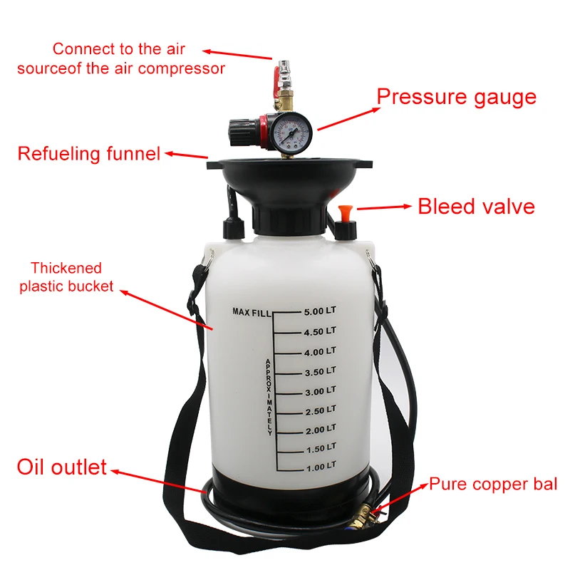 5L Car Syringe Brake Fluid Replacement Car Brake Fluid Reservoir Oil Change Oil Pump Replacement Tool oil change pump