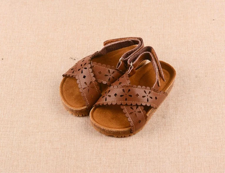 Sandali per ragazze Sandali piatti a punta aperta Sandali da spiaggia estivi per ragazze con cinturino regolabile antiscivolo_voghion.com