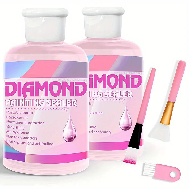 Diamond Painting Sealer High Gloss 120ML Diamond Art Glue Sealer Permanent  Hold Shine Effect Sealer DIY Craft Conserver Glue - AliExpress