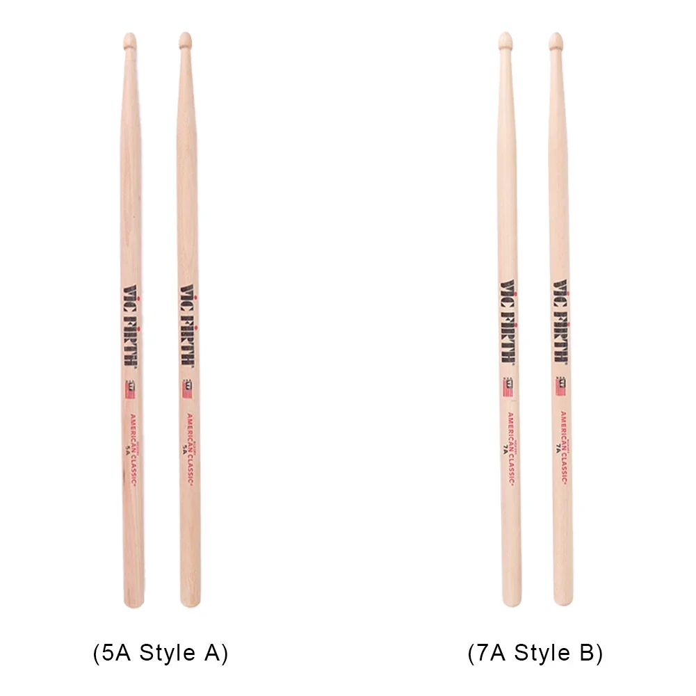 1 Pair 5A/7A Drumsticks Mallets Jazz Drum Sticks Consistent Weight and Pitch American Hickory Drumsticks for Electronic Drums