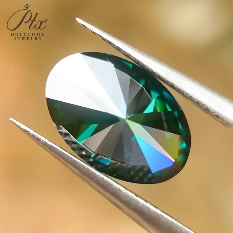 Moissanit, ovale Form, grüne Farbe, 0,1–18 Karat, Brillantschliff, VVS1, Großhandel, zum Selbergestalten von Ringen, Halsketten und Ohrringen, Hauptmaterialien: Perlen, verblasst nicht. – Detail 16