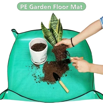 1Pc Flower Pots Transplanting Mats Gardening Planting Mat Pe Plant Repotting Mat Foldable Waterproof Gardening Potting Pad