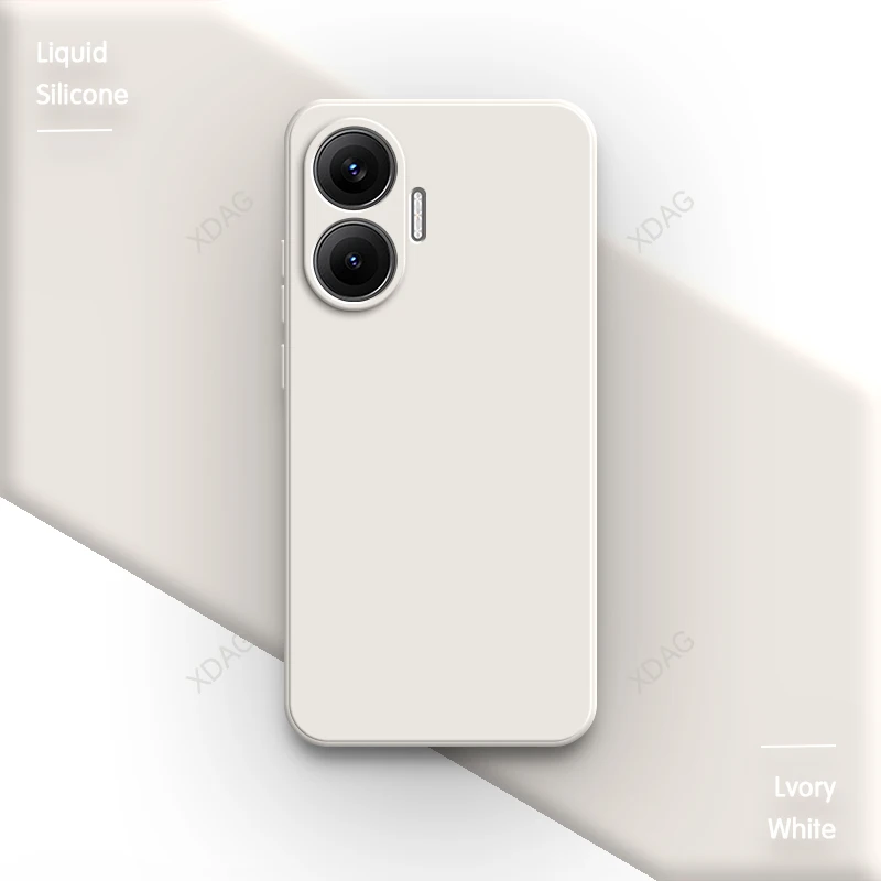 Premium Silicone Soft Back Cover with Camera Protection - Classic Liquid Design Phone Case