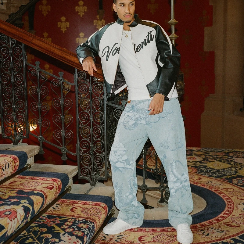 Y2k Angel Baggy Jeans Retro High Street Cupids Arrow Men Women Pants American Hip Hop Streetwear Unisex Casual Straight Jeans 5