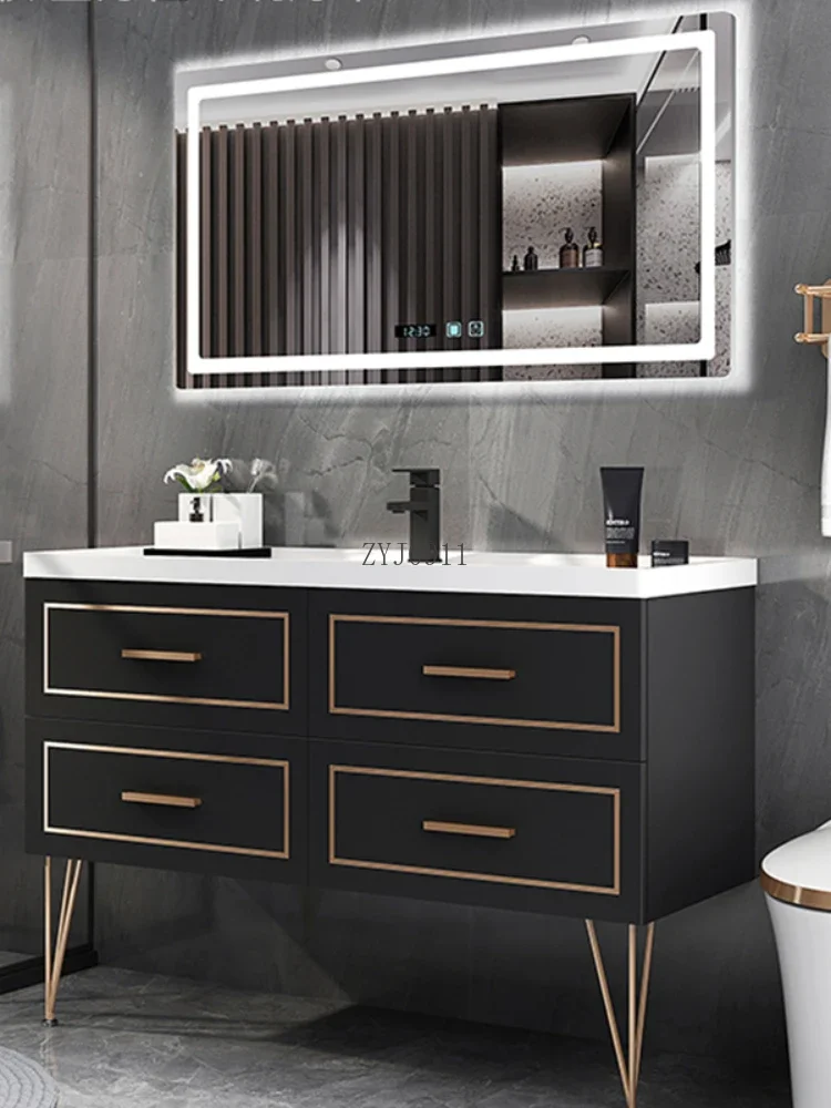 Light Luxury Wash Basin Hand Washing Basin Cabinet Bathroom Floor Washstand