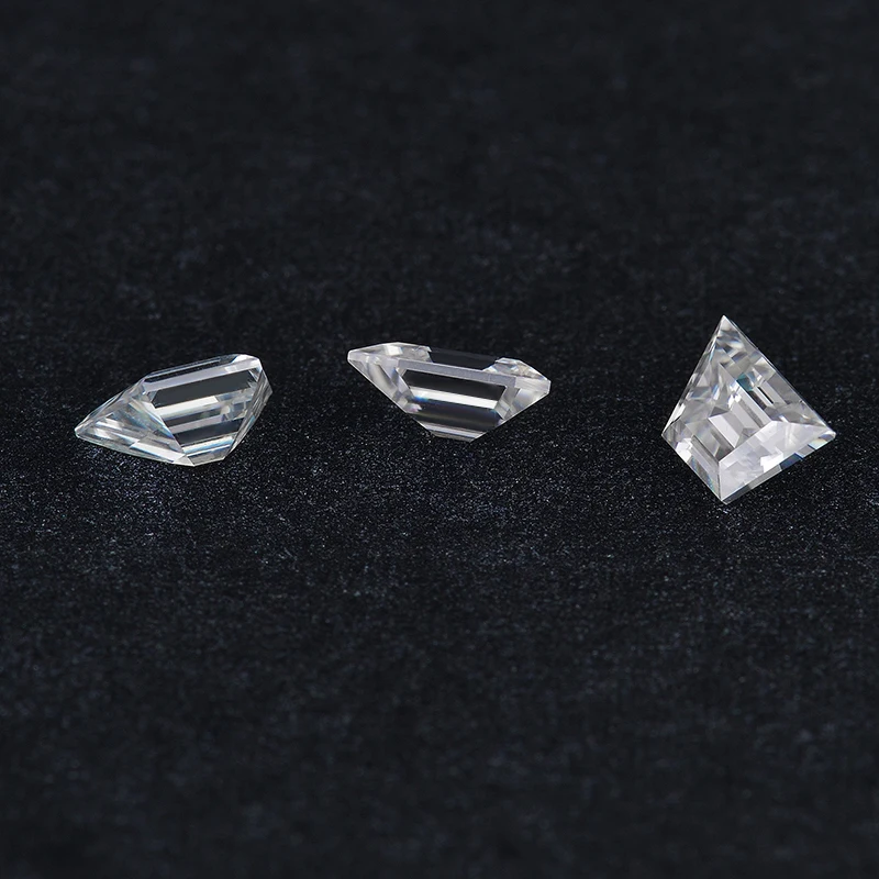 Promotion Real Moissanite Loose gemstones D Color VVS1 3EX White Trapezoid Cut Lab Created Diamond Certified Factory Price