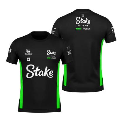 Camiseta Dryfit Stake Sauber Equipe Verde Neon Men's Streetwear 3D Printed Breathable Tees for Men/Women Short Sleeve T-shirt