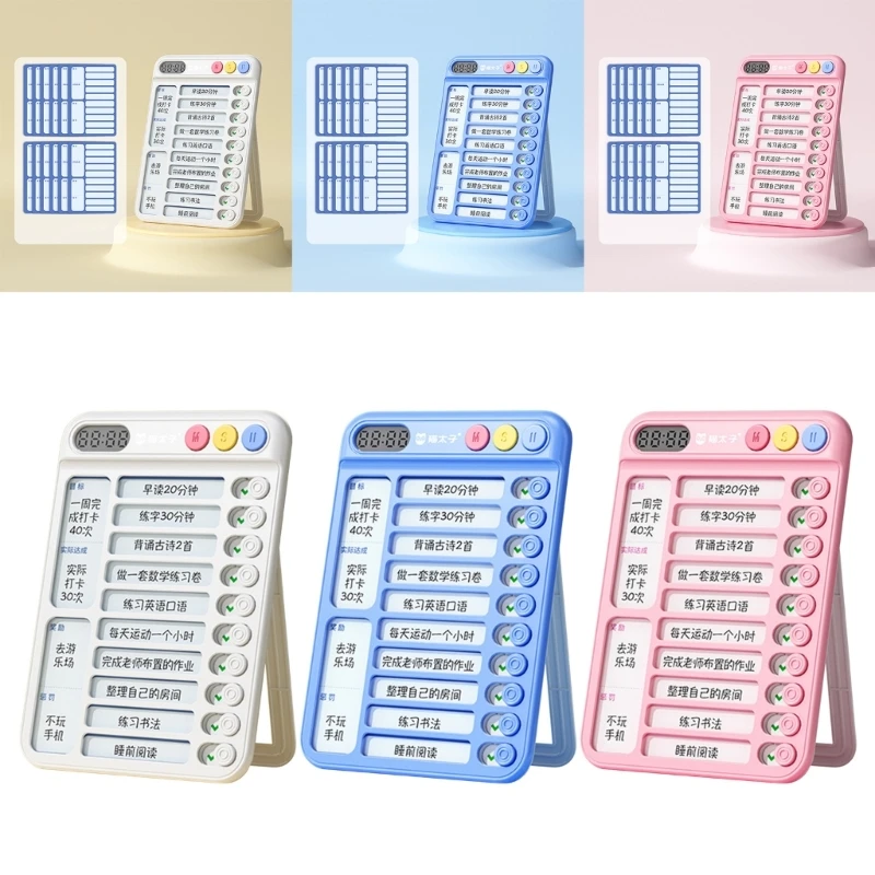 Chores Chart for Kids Portable Daily Checklist Board Self-discipline Chores Chart Adults Schedule Reminder Board H8WD