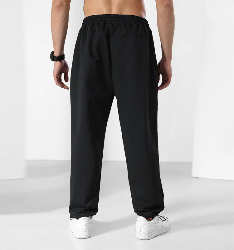 2022 spring new men's casual pants tide brand loose large size straight pocket pants drawstring all-match sports Fitness pants running track pants