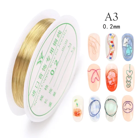 Nail Art Copper Thread Jewelry Metal Thread Nail Art Copper Thread Nail Accessories DIY Bead String Jewelry Accessories