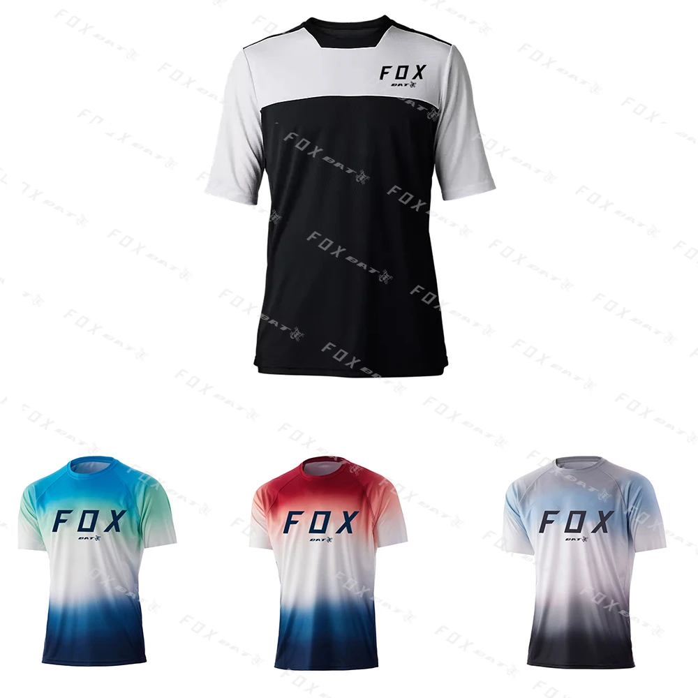 

Bat Fox MTB T Shirt Motocross Mountain Enduro Bike Clothing Men's Short Sleeves Downhill Shirt Cross Country Mountain Bike Jerse