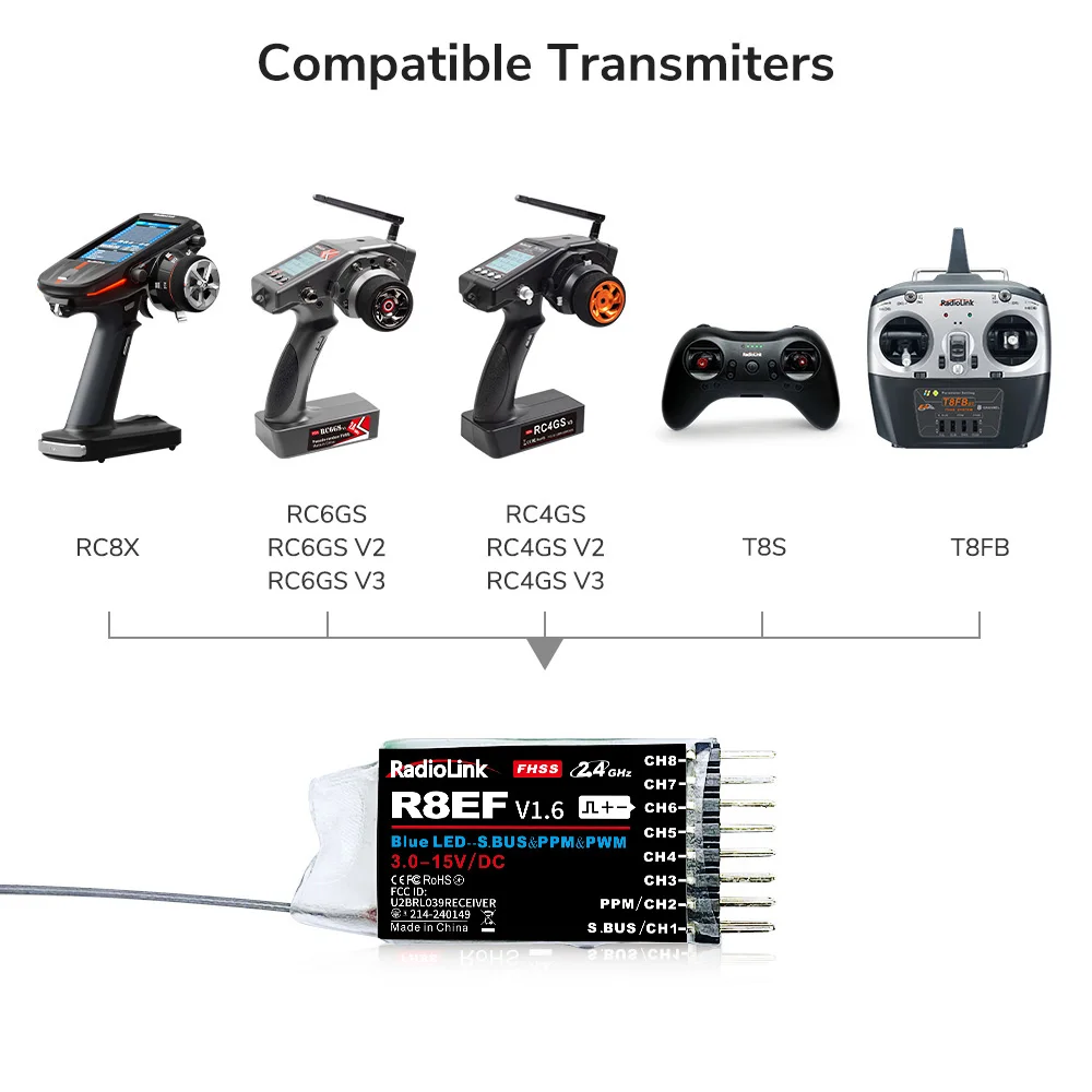RadioLink T8FB 8チャンネルラジコン Amazon.com: Radiolink T8FB 2.4ghz 8 Channels RC Radio