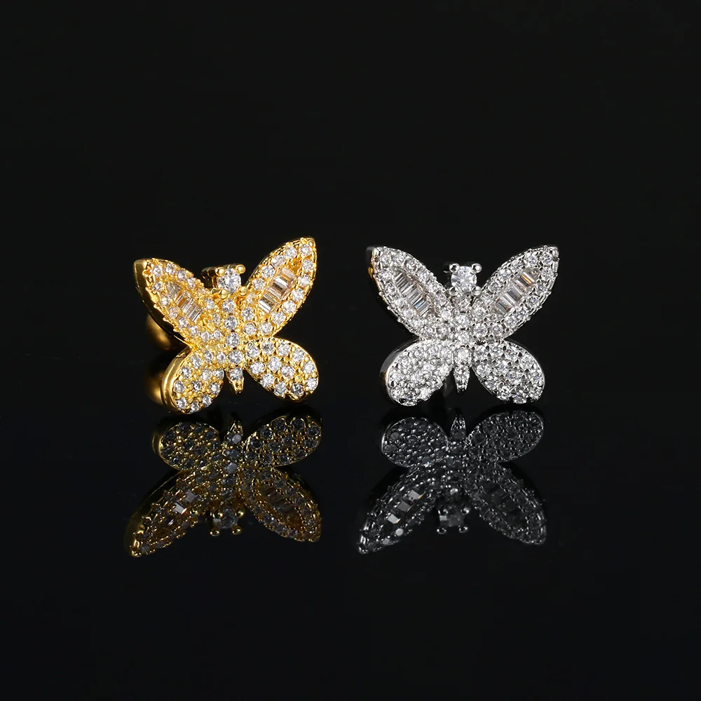 1PC Iced Out CZ Dainty Hoop Earrings for Women Ear Piercing Cartilage Butterfly Helix Daith Conch Tragus Stud Piercing Jewelry 5