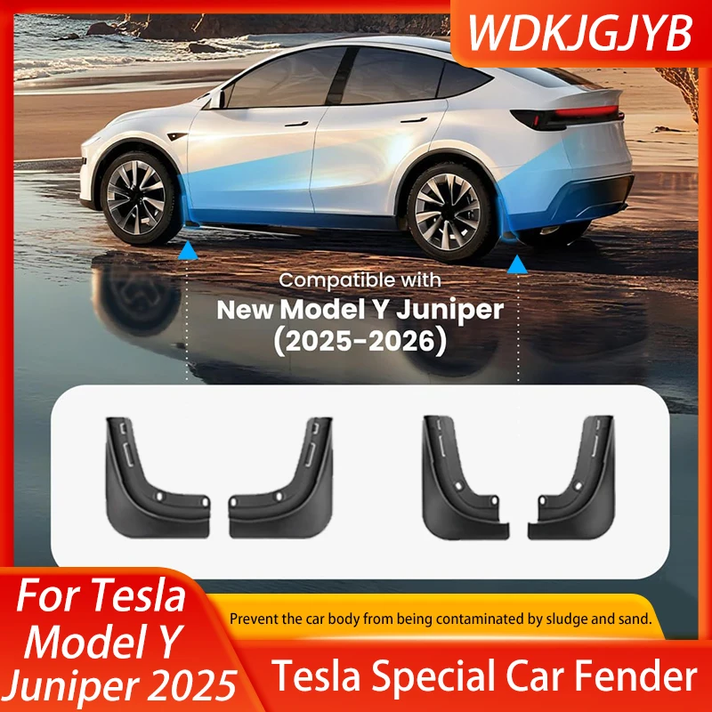 Mud Flaps For Tesla New Model Y Juniper 2025 Launch No Drilling/Tape ...