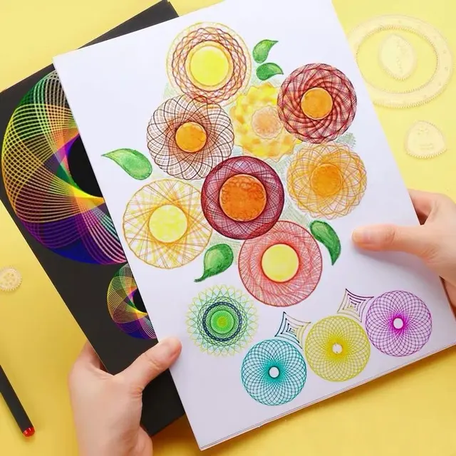 22pcs Spirograph Drawing Toys Set Geometric Ruler Mathematical Roulette Drawing Tools Learning Painting Puzzle Toys Art Tool 5