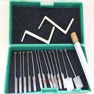 Aço inoxidável Locksmith Lock Pick Set, Double Row Tensão Remoção Ganchos, Picaretas Ferramentas