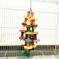 1pcs Parrot Chewing Toy Bird Parrot Blocks Knots Tearing Toy Bird Cage Bite Toy For African Grey Macaws Cockatoos 2
