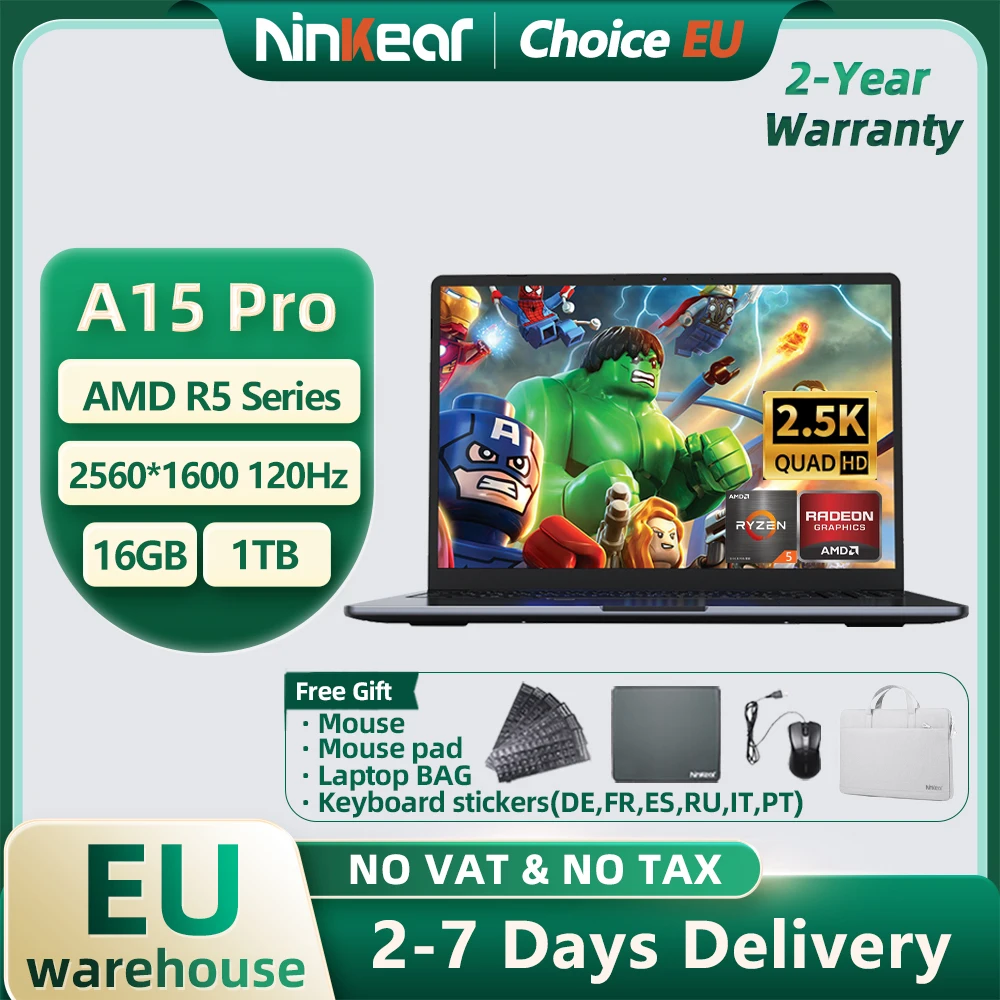 Ninkear A15 Pro Laptop Ryzen 5 7430U 120hz 16GB Ram 1TB SSD z Polski za $414.86 / ~1549zł