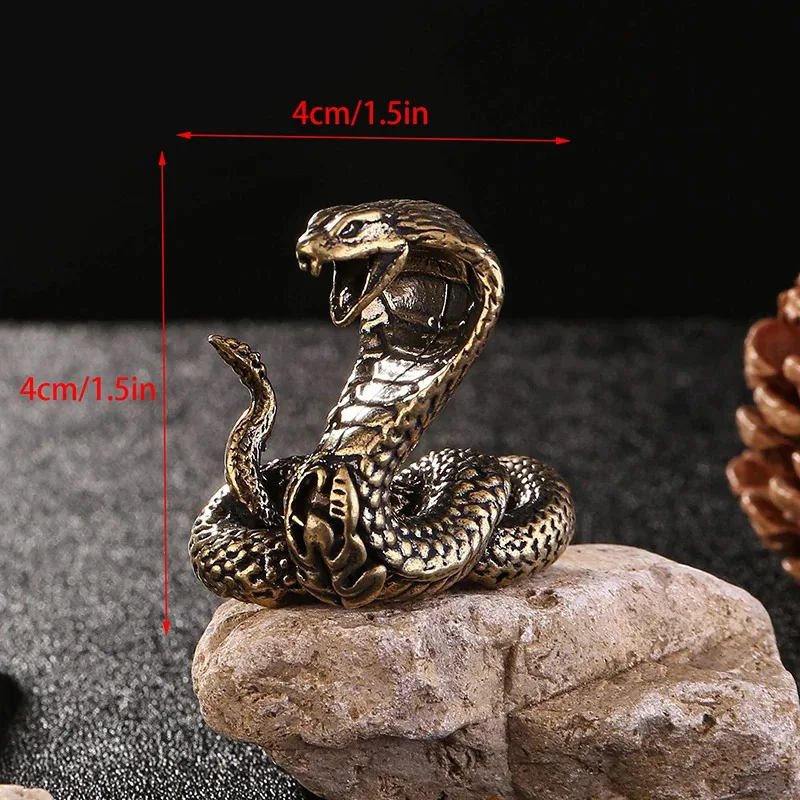 Copper Brass Mini Snake Antique Bronze Decor Figurines For Interior Decoration Desktop Ornament Pure Copper Miniatures Statue miniature figurines simulation snake figurine
