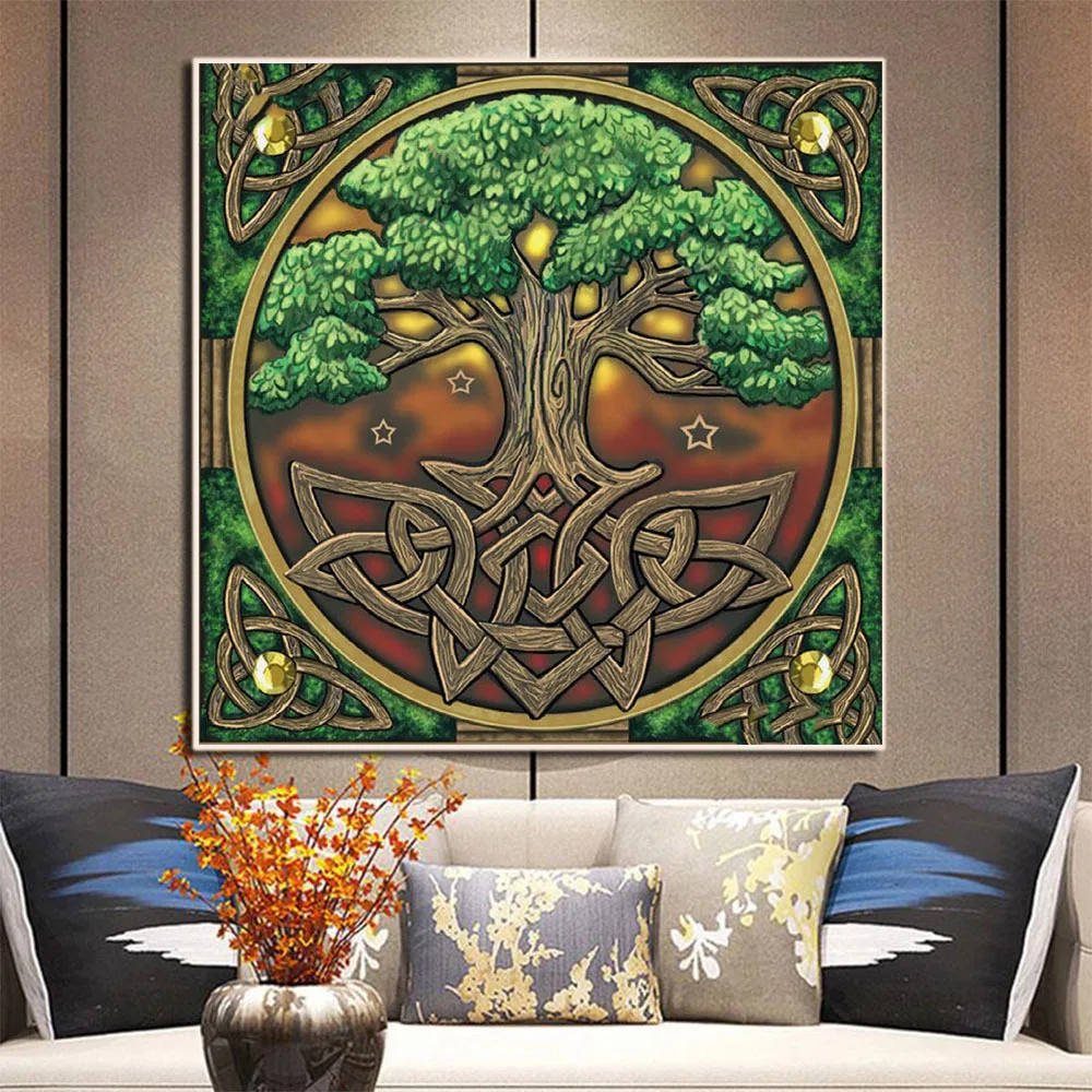 Mandala Religion DIY 11CT Cross Stitch Embroidery Kits Needlework Craft Set Cotton Thread Printed Canvas Home Decoration Sell