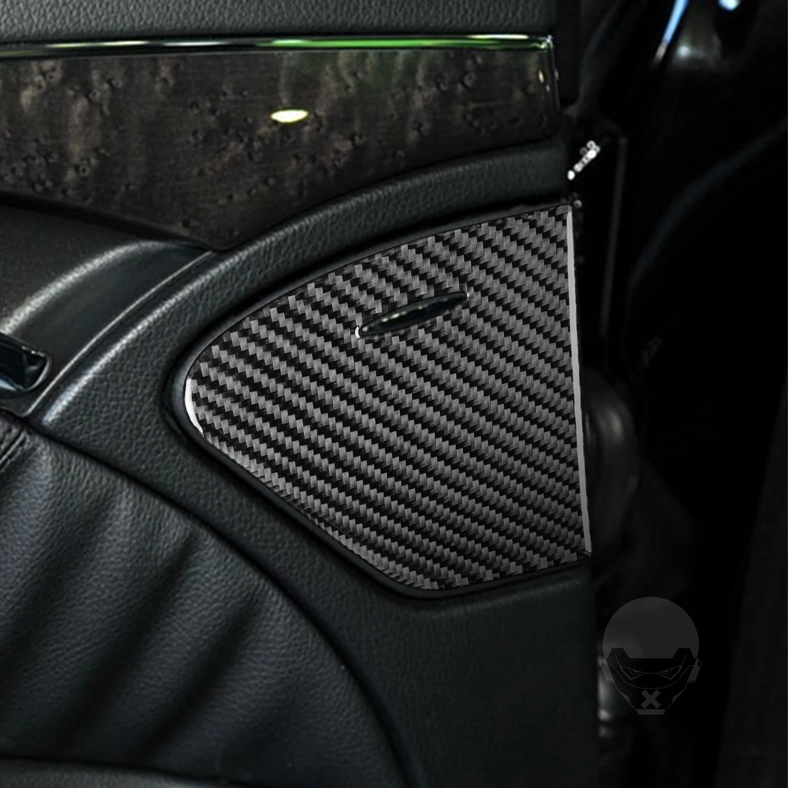 Bediffer Schalttafel-Verkleidungs-Abdeckungs-Kit, 2 Stück Carbon-Faser-Stil  Zentralsteuerung Schalttafel-Verkleidung LHD Ersatz für Mercedes-Benz