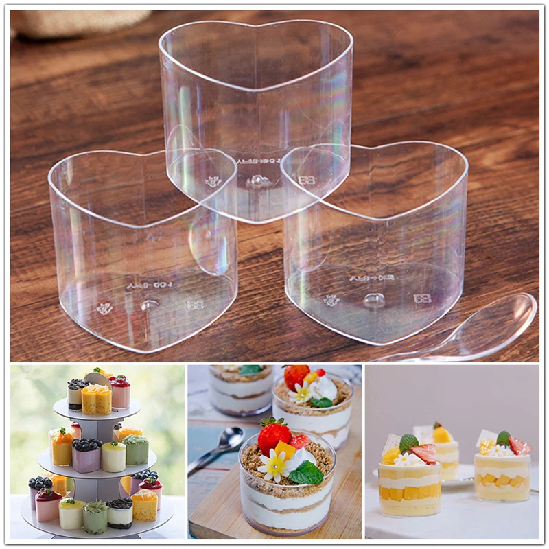 Disposable Dessert Cup Pudding Disposable Dessert Cup Plastic 10pcs