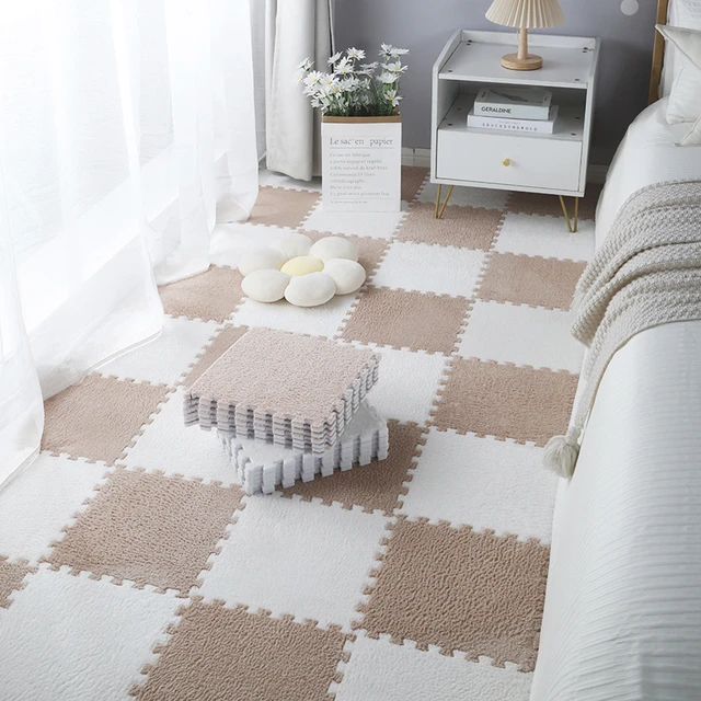 Polymères de jeu en mousse pour bébé, puzzle pour enfants, exercice de  verrouillage des carreaux, tapis