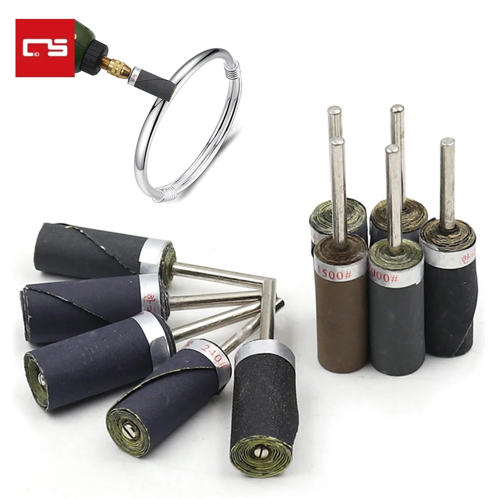 Swpeet 18Pcs Drum Sander Assortment Kit, 10Pcs 3/32" Shank 180 Styles NO.3