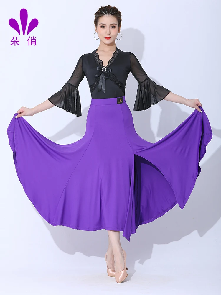 New Ballroom Dance Competition Skirt Dance Ballroom Waltz Skirt Standard Women Clothes 2320q