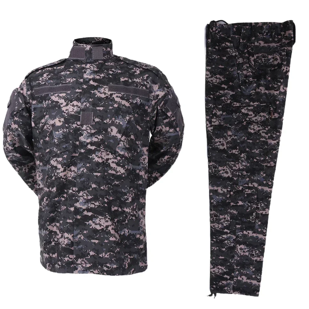 Uniform Tactical Camouflage Suit Navy Blue for Outdoor Hunting Hiking Work