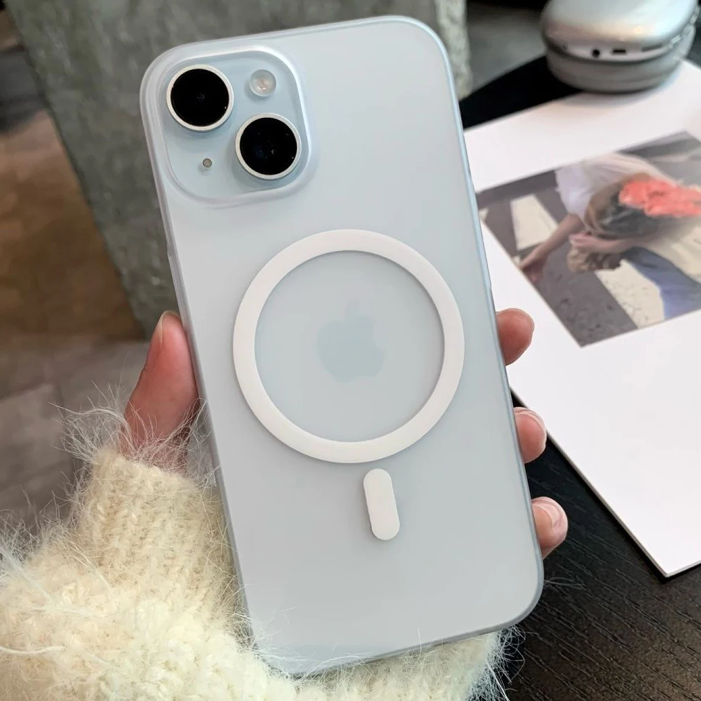 Ultra-Thin Translucent Magnetic Matte Shockproof Bumper Case