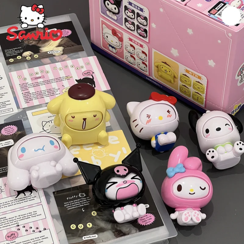 

Sanrio Kawaii Anime Change Face Figure Cinnamoroll Pochacco My Melody Hello Kitty Kuromi Pompom Purin Model Action Figurine Gift