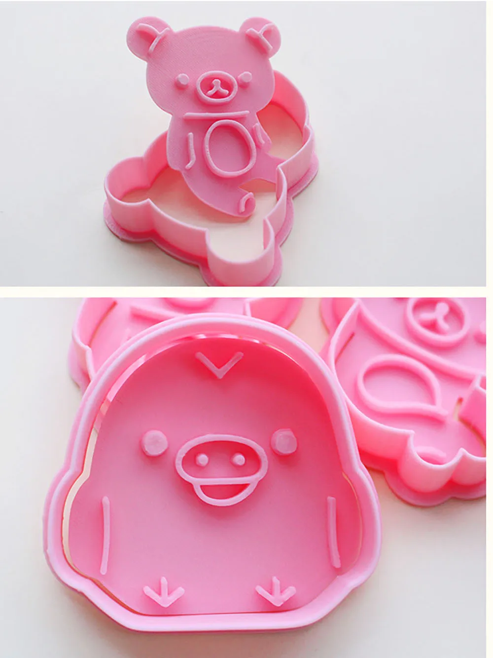Cartoon Cute Bear Cookie Mold 3D Pressing Cookie Molds DIY Baking Tools cookie cutter,baking mold,cookie mould,baking decorating tools