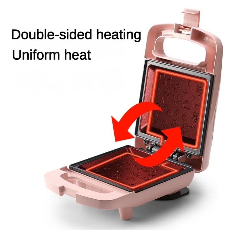 Sandwich Maker Grilled Toast Double-Sided Heating 600W Mini Breakfast Machine Home Multifunction Making Bread Safety And Health 3