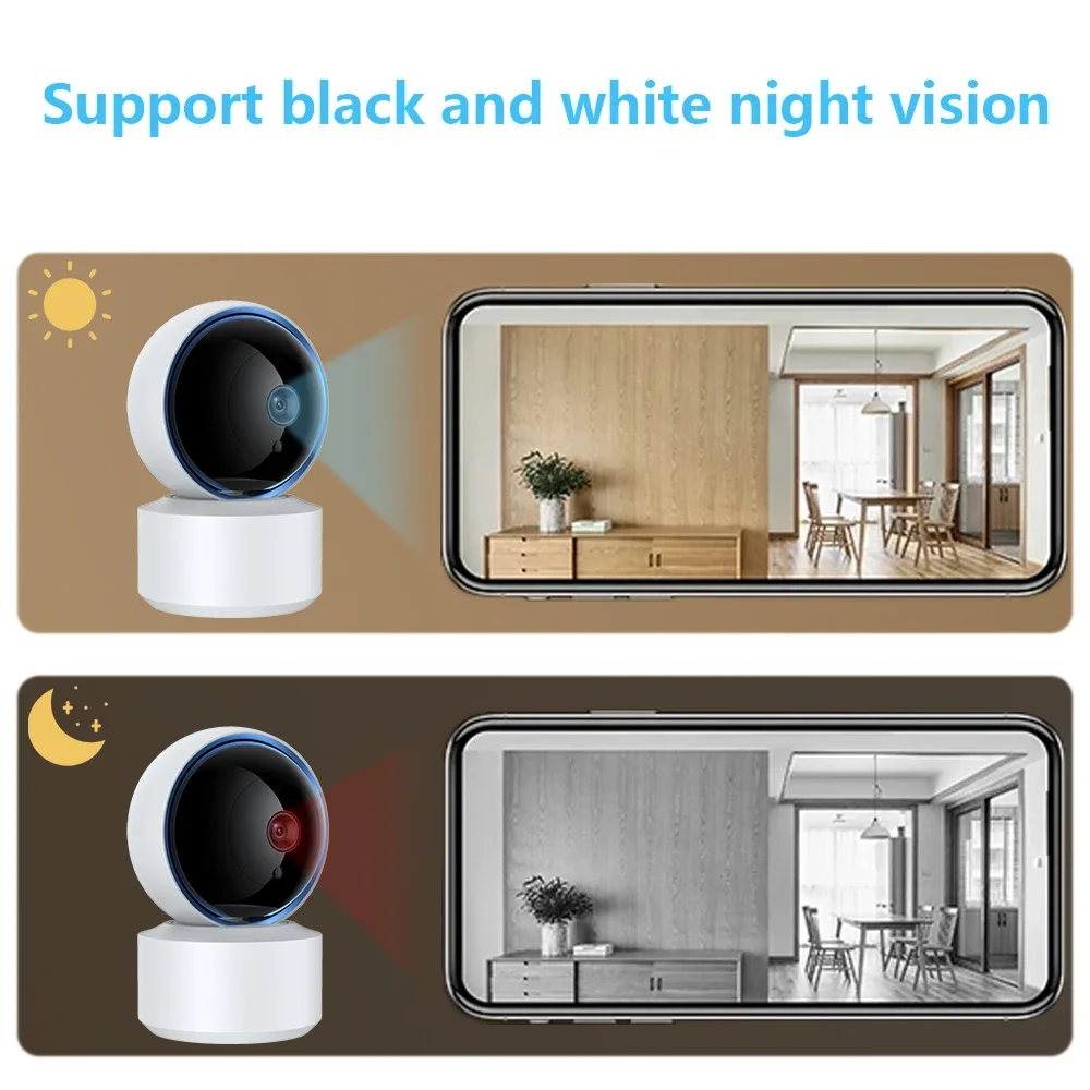 1080P HD Wifi PTZ IP Camera Baby Monitor Night Vision Motion Detect Video Security Cameras With 1800mAh UPS Battery Backup Power 2