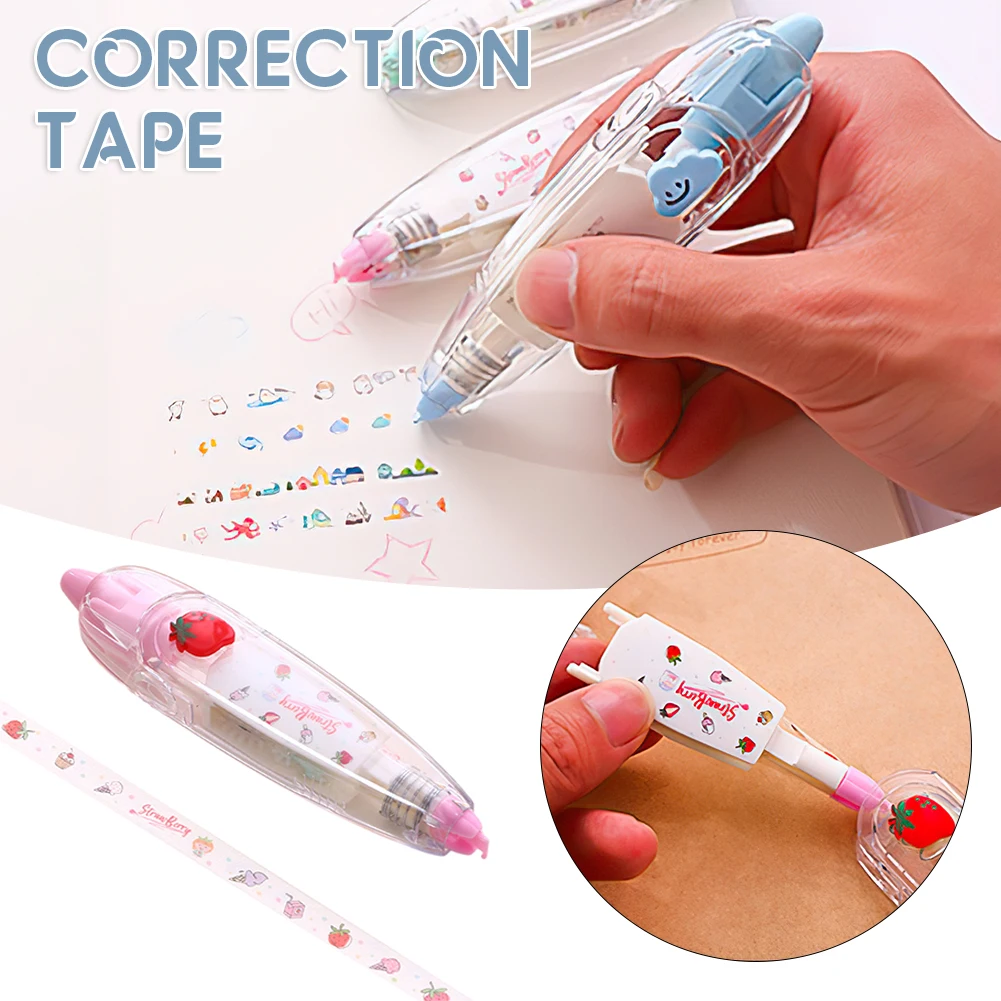 Kawaii Correction Belt Tape Lace Notebook Diary Decoration Pen Cartoon Floral Sticker Tape Pen Funny Kid Stationery For Children