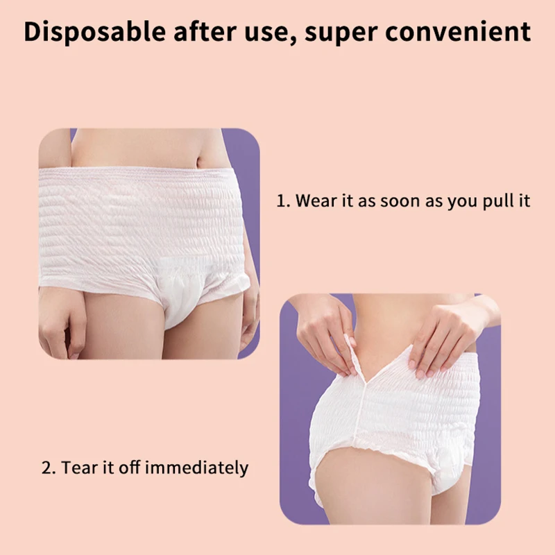3 Pcs/Bag Disposable Menstrual Pad Underpants