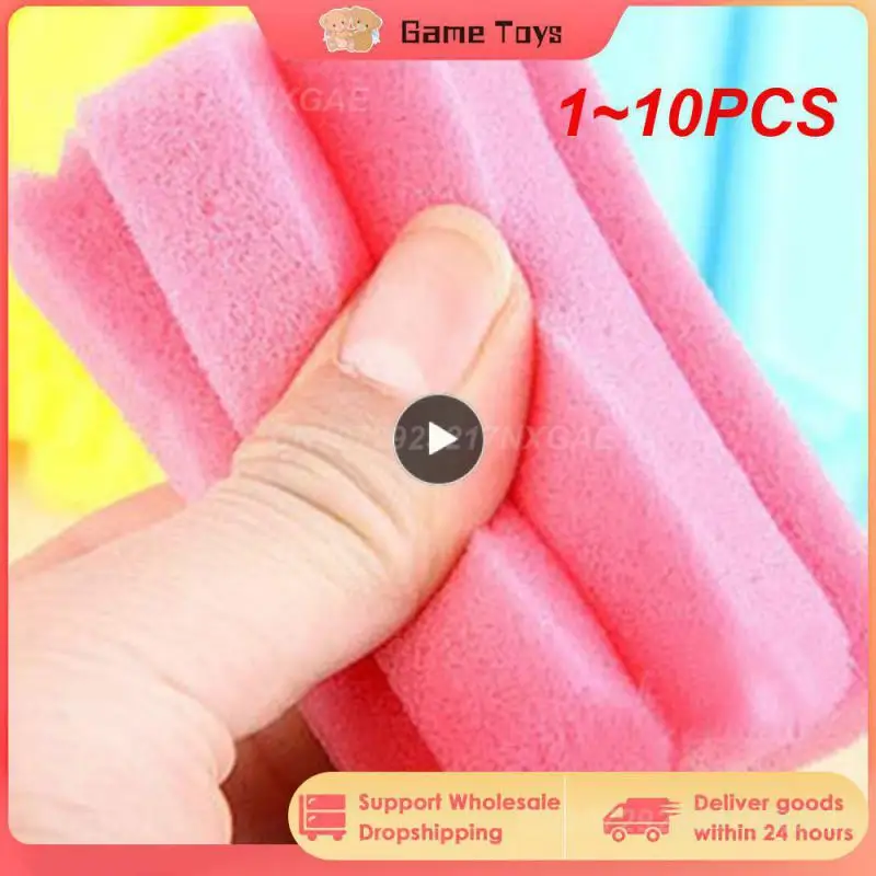

1~10PCS Handy Feeding Cup Infant Nipple Cleaner Sponge Baby Bottle Brush Cleaning Tool Random Color