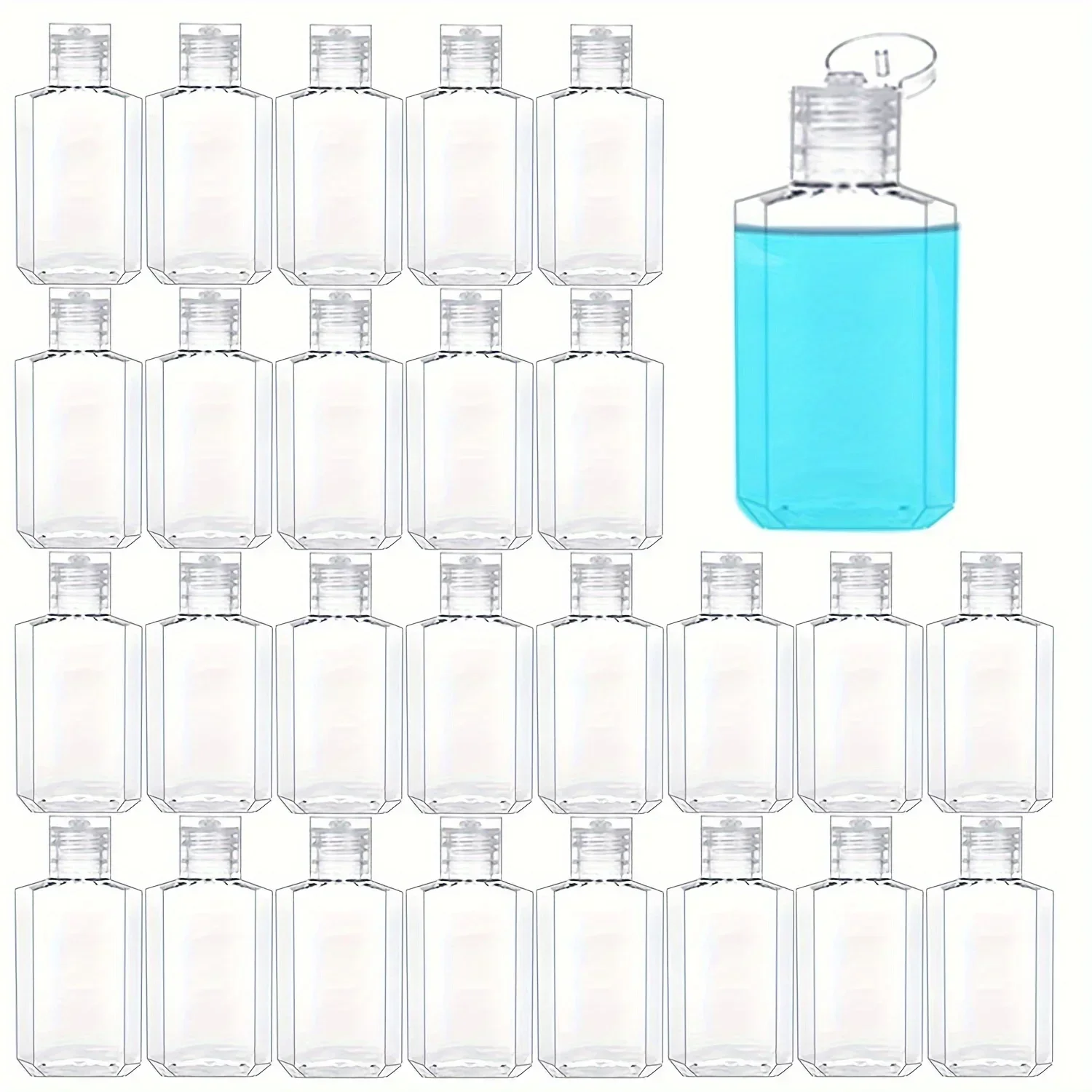 40-Pack Refillable Travel-Size Bottle Set for Toiletries and Sanitizers