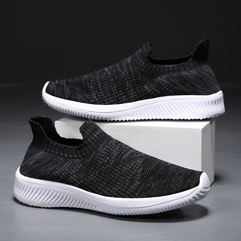 YRZL Men's Casual Shoes Fashion Breathable Flats Shoes Slip on Man Sneakers Summer 2024 Walking Vulcanized Shoes Male Footwear