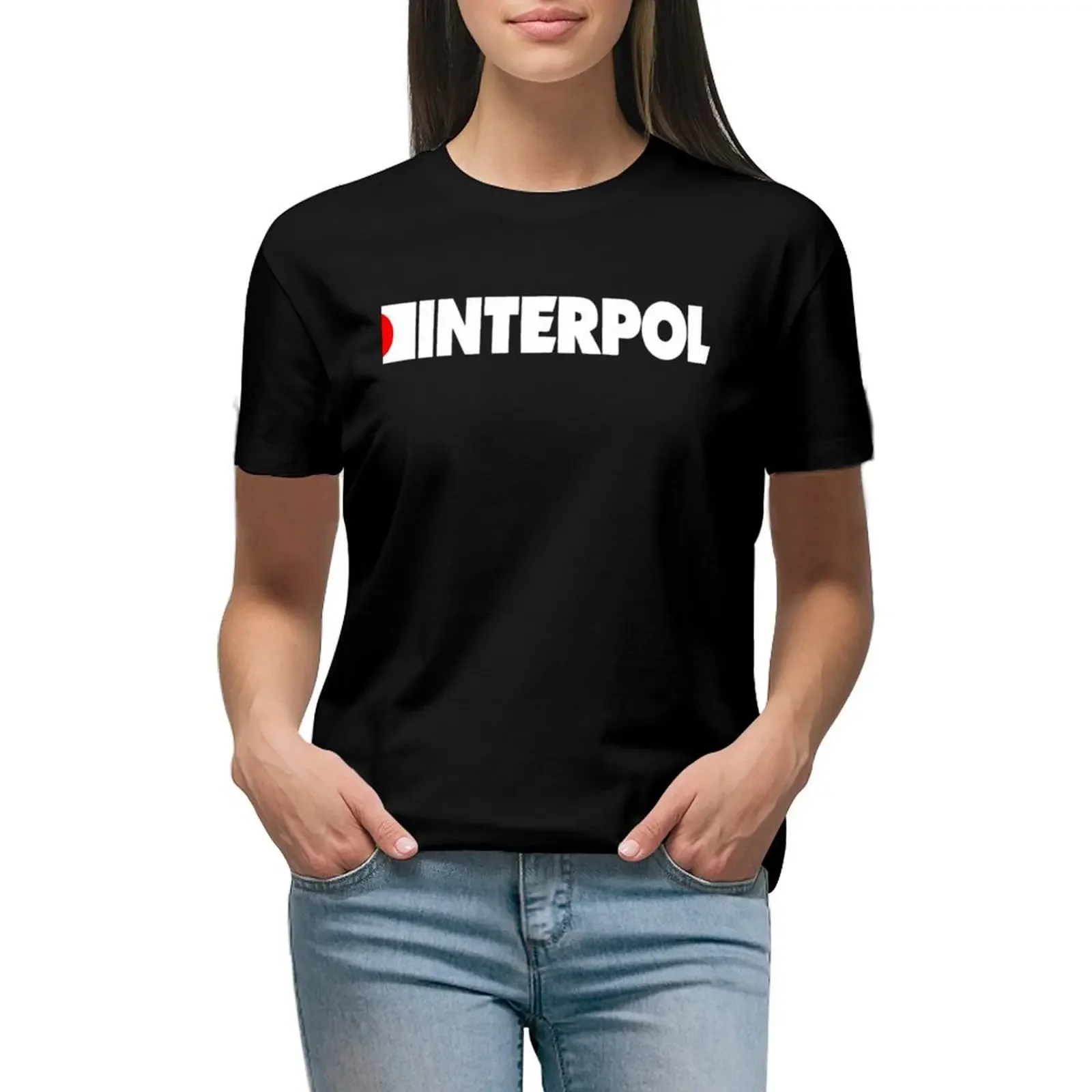

Interpol T-shirt Short sleeve tee graphics kawaii clothes Women clothing