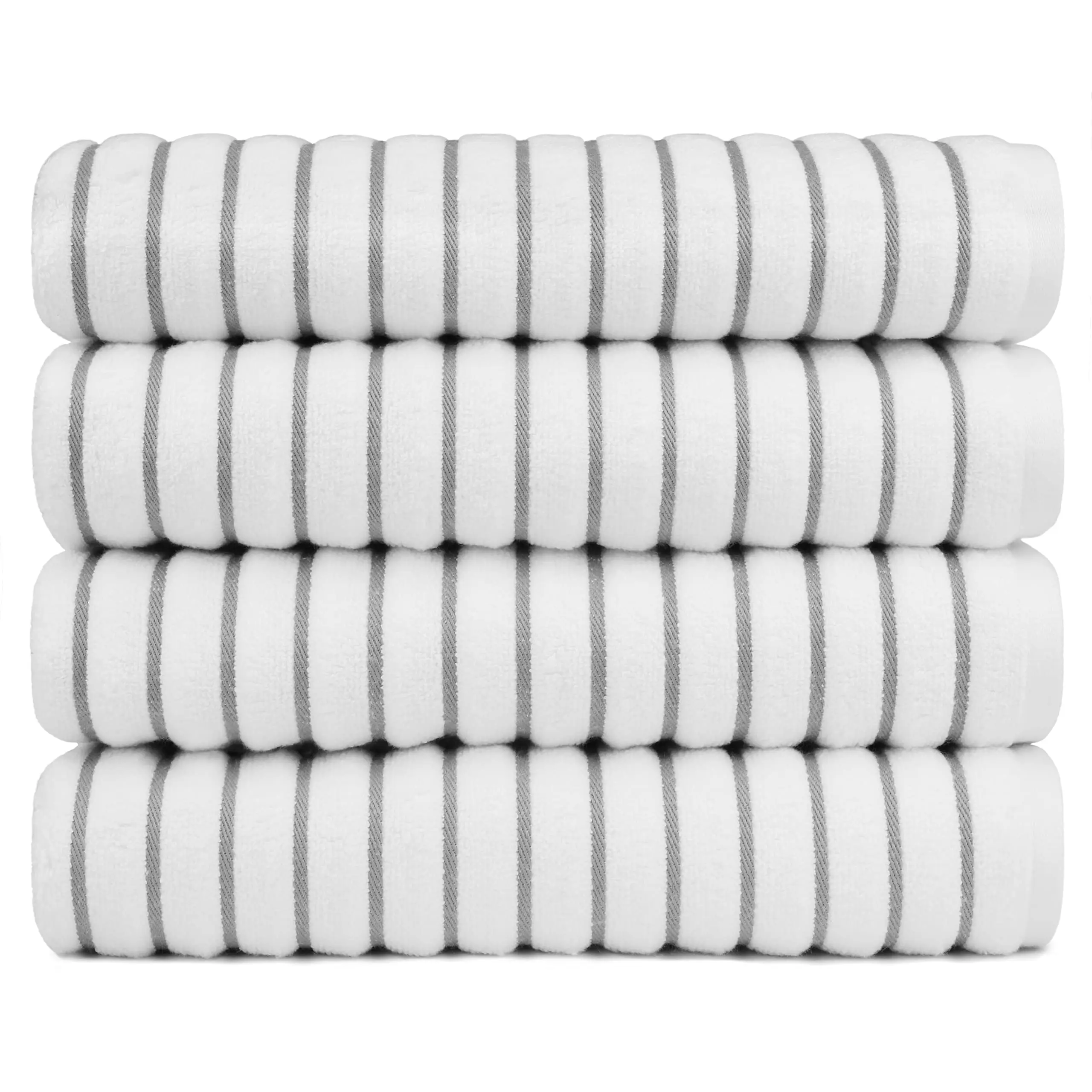 

Turkish Beach Pool Bath Towel, Ultimate Absorbent Cotton Wave Poly Pinstripe, Quick Dry,Soft, Machine Washable