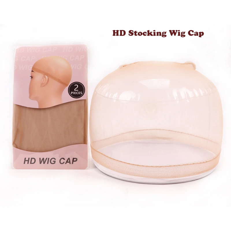6Pcs/Set Hd Wig Cap & Hair Tail Comb & Edge Control Brush&Hair Net For Wig Black Satin Headband Scissor Install Kit