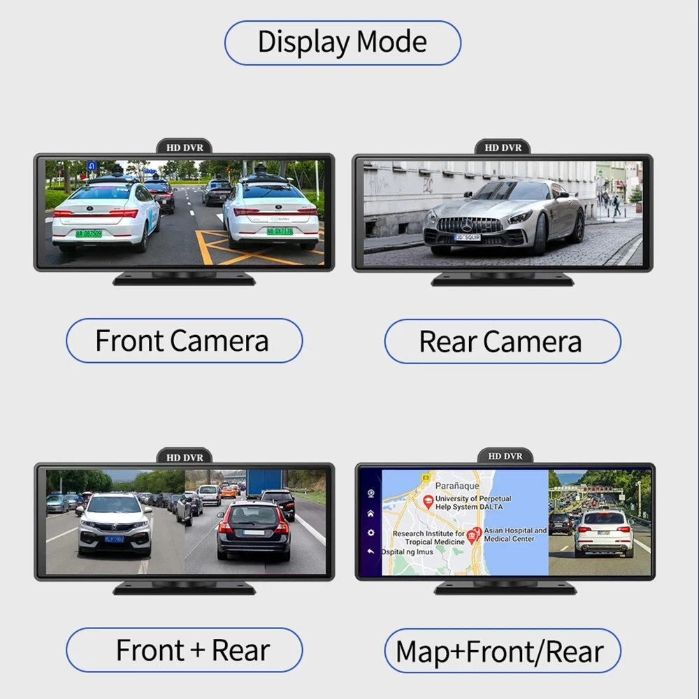 차량용 DVR GPS 네비게이션 대시보드 카메라, 10.26 인치, 4G ADAS, 안드로이드 13, HD 1080P 듀얼 렌즈, 와이파이, 블루투스, 등록 비디오 녹음기