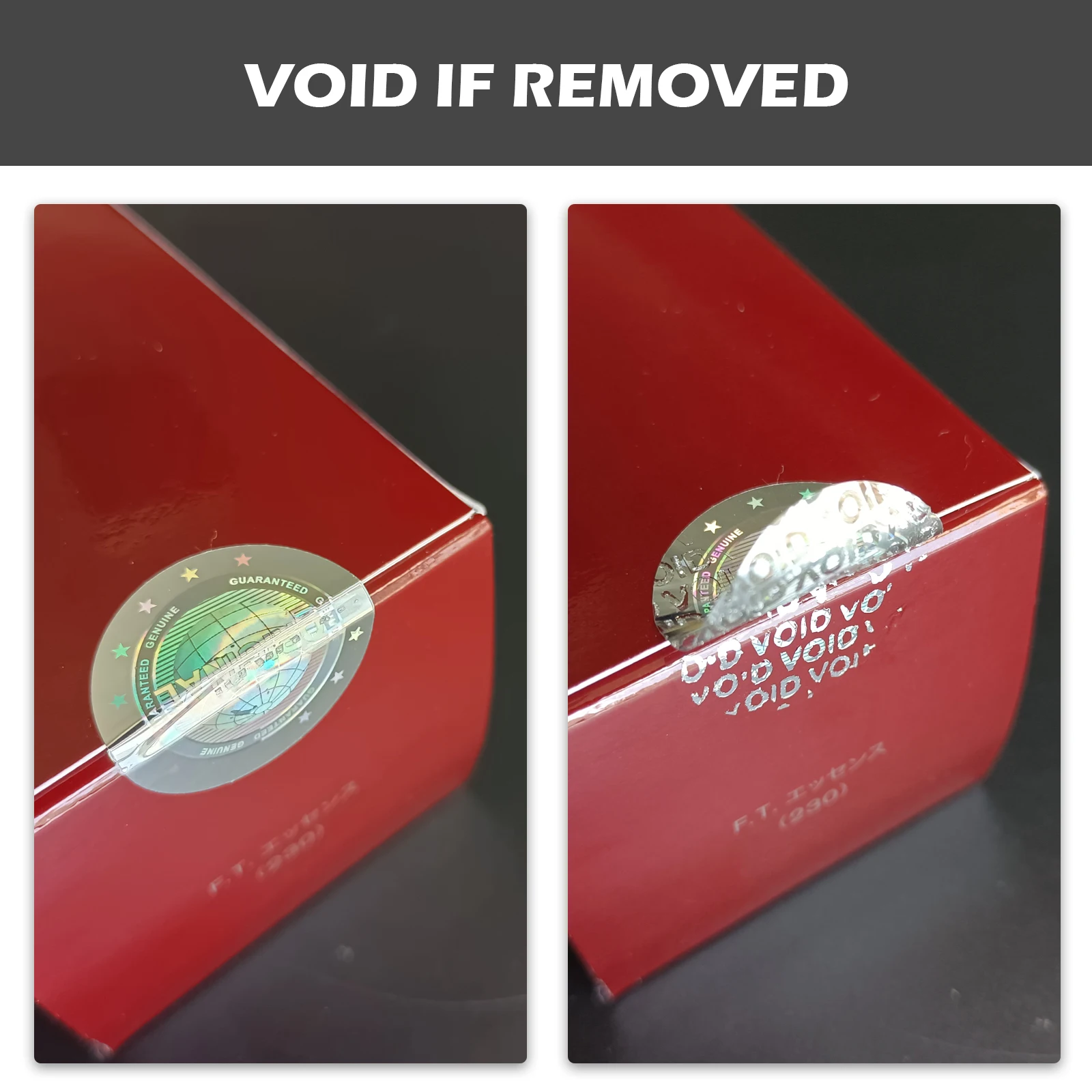 Runder Hologramm-Fälschungssicherer Aufkleber Silbernes Erdmuster Garantie-Null-Siegel Echte Garantie Sicherheitsetikett Holographischer Aufkleber – Detail 10