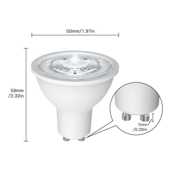 MOES Tuya ZigBee GU10 WIFI Smart LED Bulbs RGB C+W White Dimmable Lamps Smart Life APP Control Light Bulbs Voice Alexa/Google 6